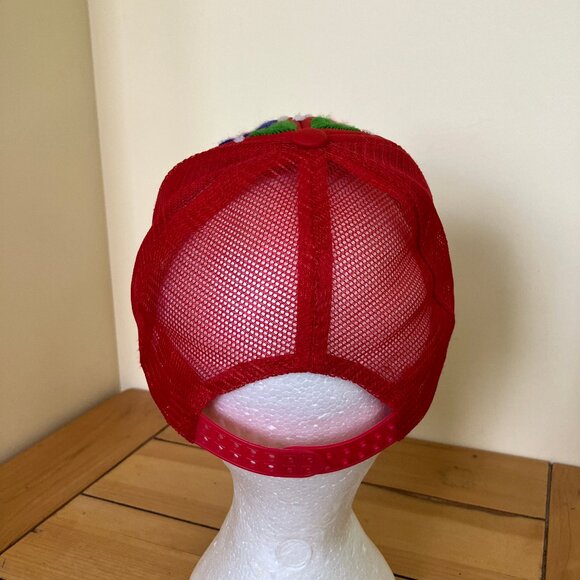 Mexico Embroidered Trucker Hat Red Oaxaca Floral Snapback Mesh Baseball Cap - Picture 8 of 10